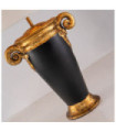 Gallier table lamp Fabric, resin, steel Black, Gold
