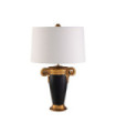 Gallier table lamp Fabric, resin, steel Black, Gold