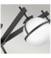 Hollis Ceiling Light Opal Glass, Black Steel