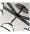Hollis Ceiling Light Opal Glass, Black Steel