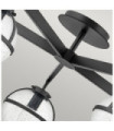 Hollis ceiling light Steel, transparent grained glass Black
