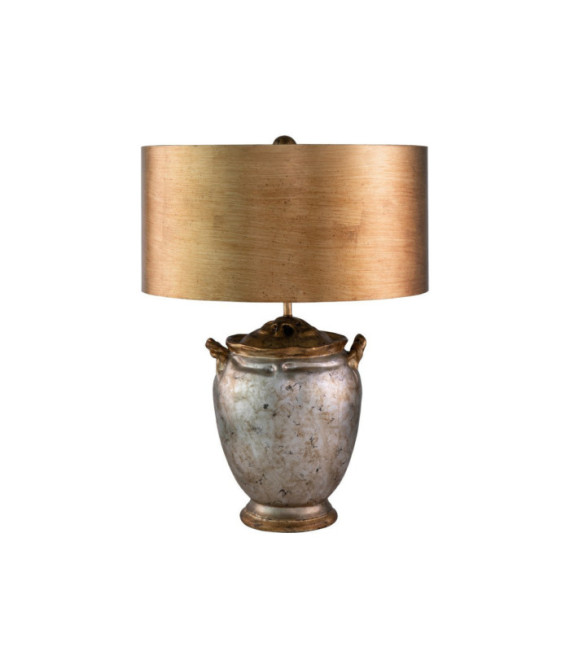 Lampe de table Jackson Parchemin,Acier,Résine Argent vieilli