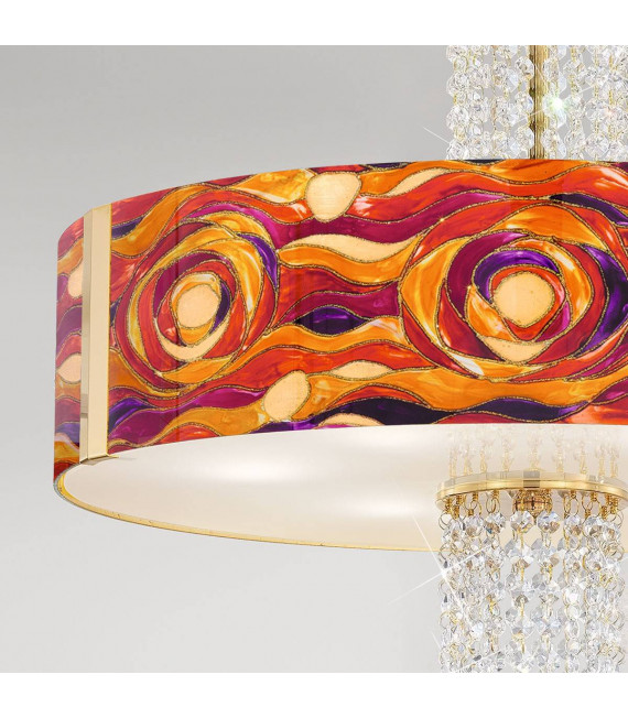 Design Pendelleuchte EMOZIONE 24 Karat Gold 6 Glühbirnen