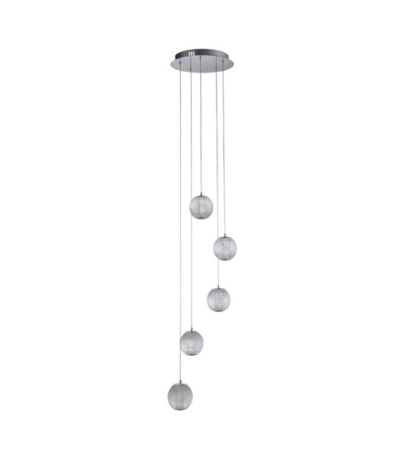 Allure Pendelleuchte Baustahl, Acryl Chrom