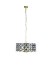 Iris pendant light Mild steel, glass Brass
