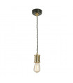 plafonnier ventilateur vintage 2 ampoules e27 max 60w brun patiné