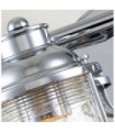 Kichler wall light Steel, transparent grained glass Polished chrome