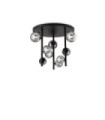 Black Metal Beaded Ceiling Light