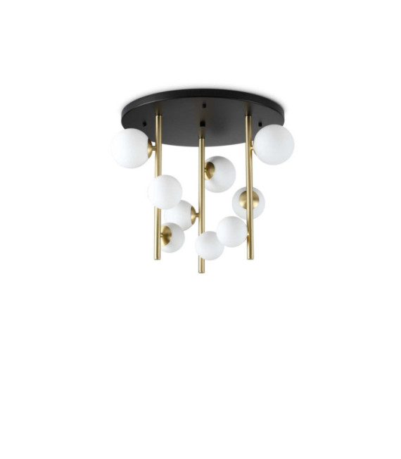 Brass Metal Beaded Ceiling Light