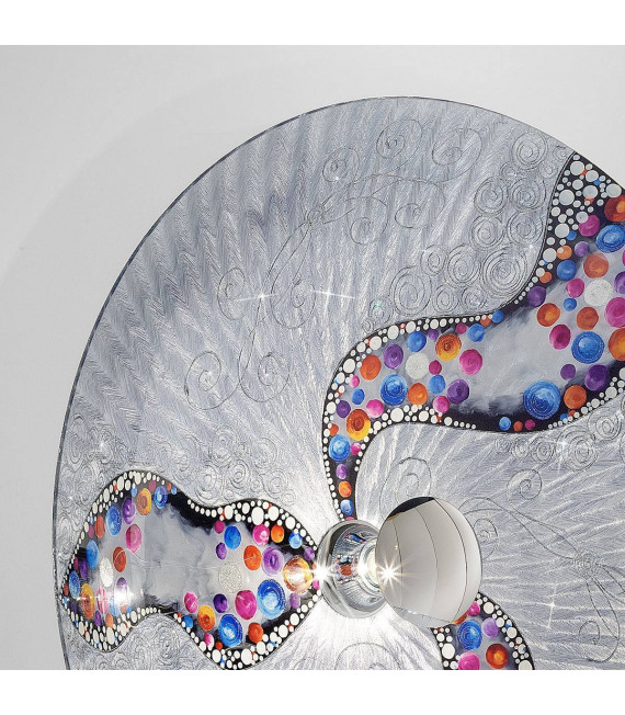Applique murale design LUNA chrome 1 ampoule