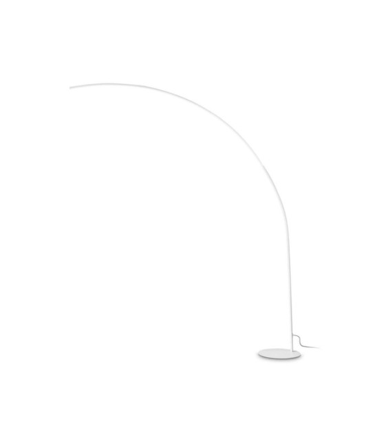 Lampada da Terra Cometa ad Arco in Metallo Bianco
