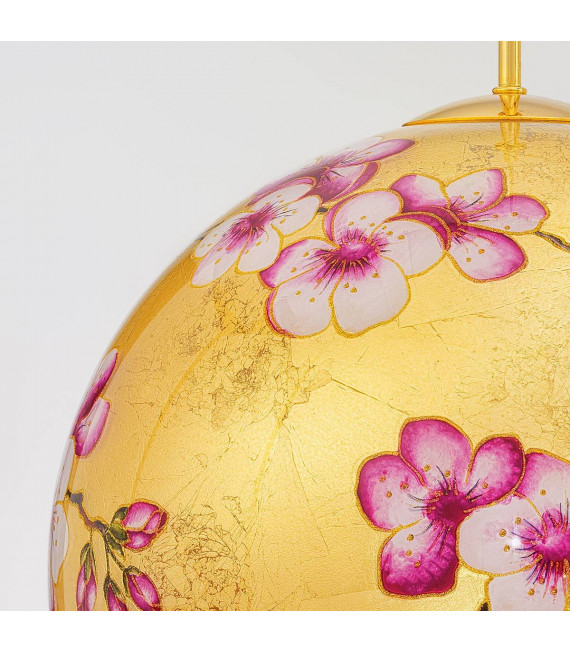 Lampada a sospensione design LUNA Gold 24 carati 1 lampadina