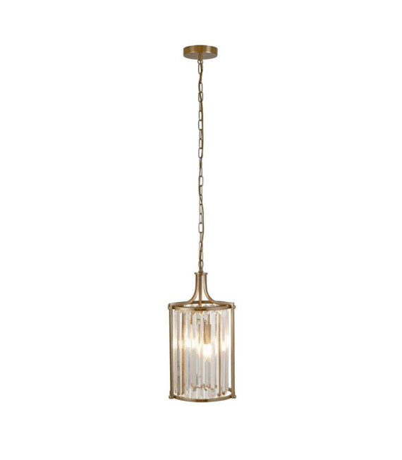 Suspension Victoria Acier doux Clair, laiton antique