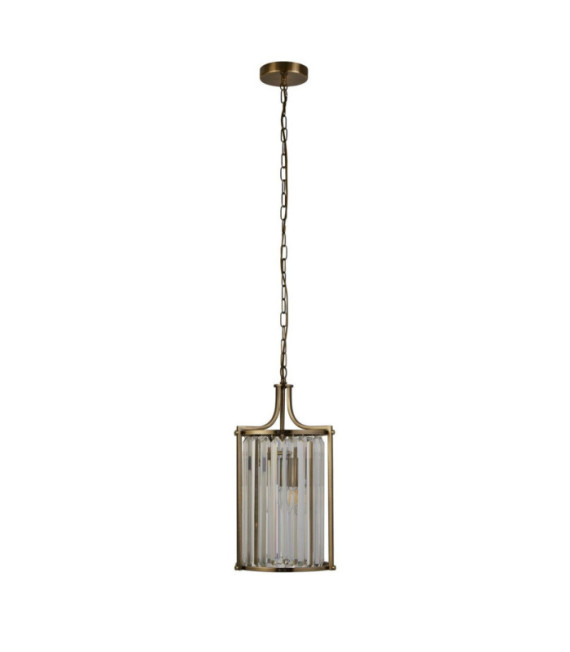 Suspension Victoria Acier doux Clair, laiton antique