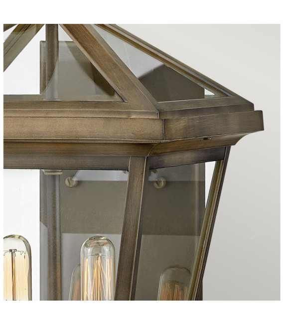 Palma exterior wall light Aluminum, transparent glass Burnished bronze