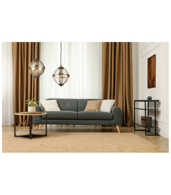 Coronet pendant light Mild steel, glass Antique Brass