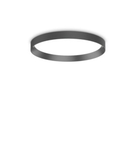 Plafoniera LED FLY Metallo, plastica, alluminio Nero opaco