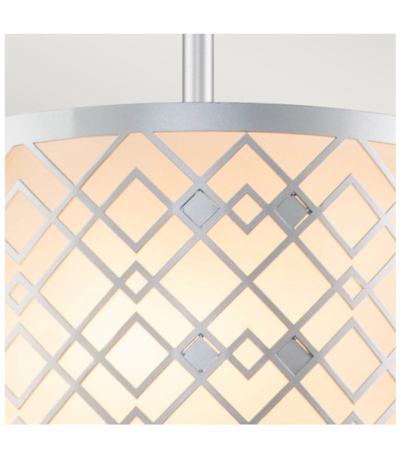Suspension Ziggy Verre,Acier Argent Laqué