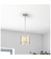 Suspension Ziggy Verre,Acier Argent Laqué