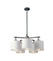 Balance Acrylic pendant light, Black steel shades
