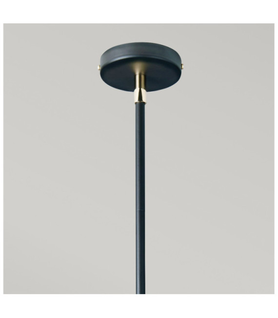 Balance Acrylic pendant light, Black steel shades