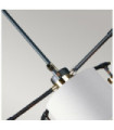 Balance Acrylic pendant light, Black steel shades