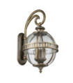 Kichler exterior wall light Aluminum, brass, transparent grained glass Burnished bronze