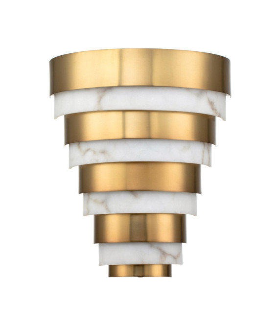 Lampada da parete Hinkley Acciaio, imitazione alabastro Ottone Heritage