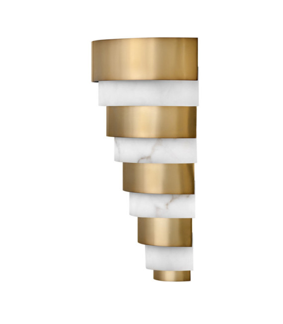 Hinkley wall light Steel, alabaster imitation Brass Heritage