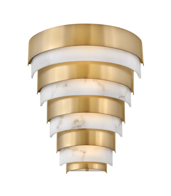 Lampada da parete Hinkley Acciaio, imitazione alabastro Ottone Heritage