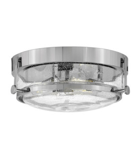 Lámpara de techo Harper Acero, cristal granulado transparente Cromo pulido