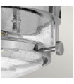 Harper ceiling light Steel, transparent grained glass Polished chrome