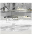 Plafonnier Harper Acier,verre grainé transparent Chrome poli