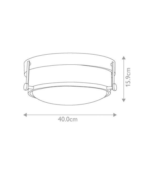 Harper ceiling light Steel, transparent grained glass Polished chrome