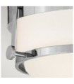 Harper ceiling light Steel, opal frosted glass Polished chrome