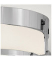 Harper ceiling light Steel, opal frosted glass Polished chrome