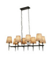 Gothic pendant light Mild steel, Black fabric
