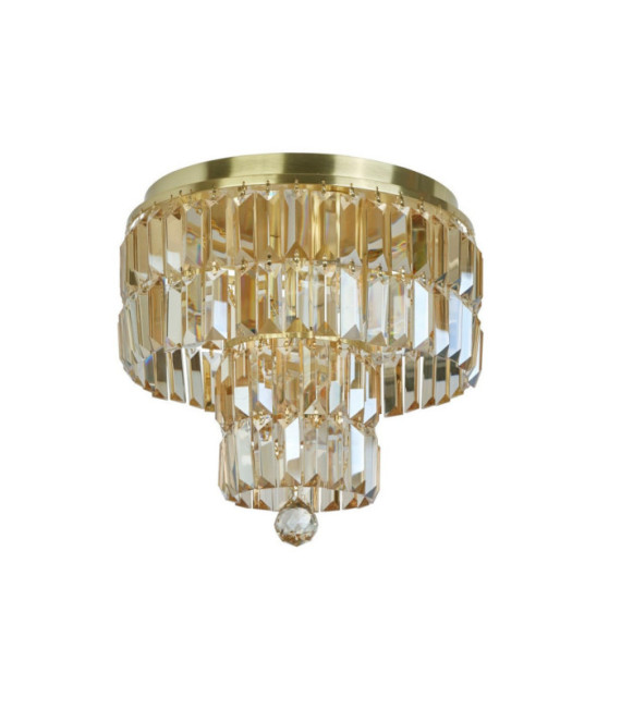 Plafonnier Empire Acier doux,verre Laiton