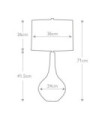 Lampe de table Job Céramique Bronze métallisé