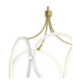 Suspension LED Kichler Fer,acrylique givré,aluminium Blanc avec Champagne Or