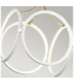 Suspension LED Kichler Fer,acrylique givré,aluminium Blanc avec Champagne Or