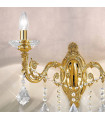 Applique murale classique CONTARINI CRYSTAL or Français 2 ampoules
