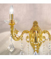 Applique murale classique CONTARINI CRYSTAL Or 24 Carats 2 ampoules