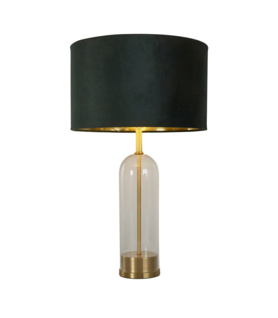 Oxford table lamp Mild steel, glass Brass