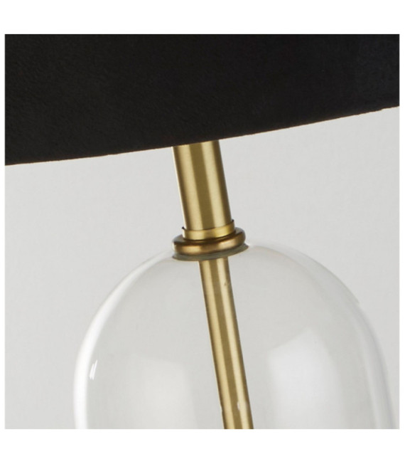 Oxford table lamp Mild steel, glass Brass