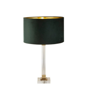 Scarborough Tischlampe, Weichstahl, Kristallmessing