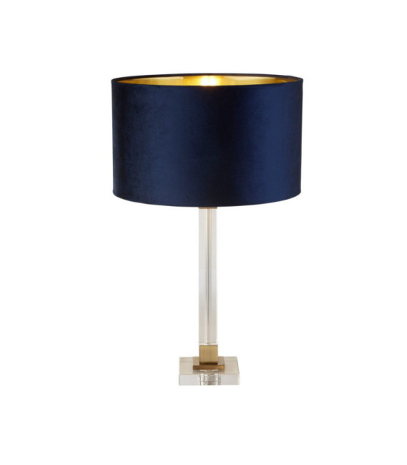 Lampada da tavolo Scarborough Acciaio dolce, cristallo Ottone