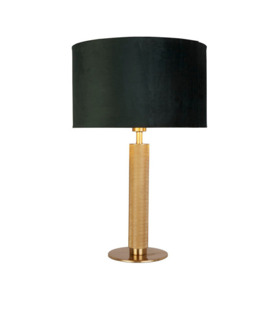 London Table Lamp Mild Steel, Brass Fabric
