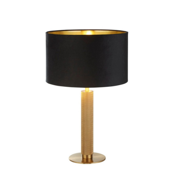 London Table Lamp Mild Steel, Brass Fabric