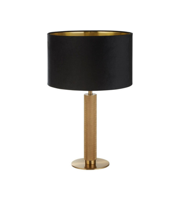 London Table Lamp Mild Steel, Brass Fabric